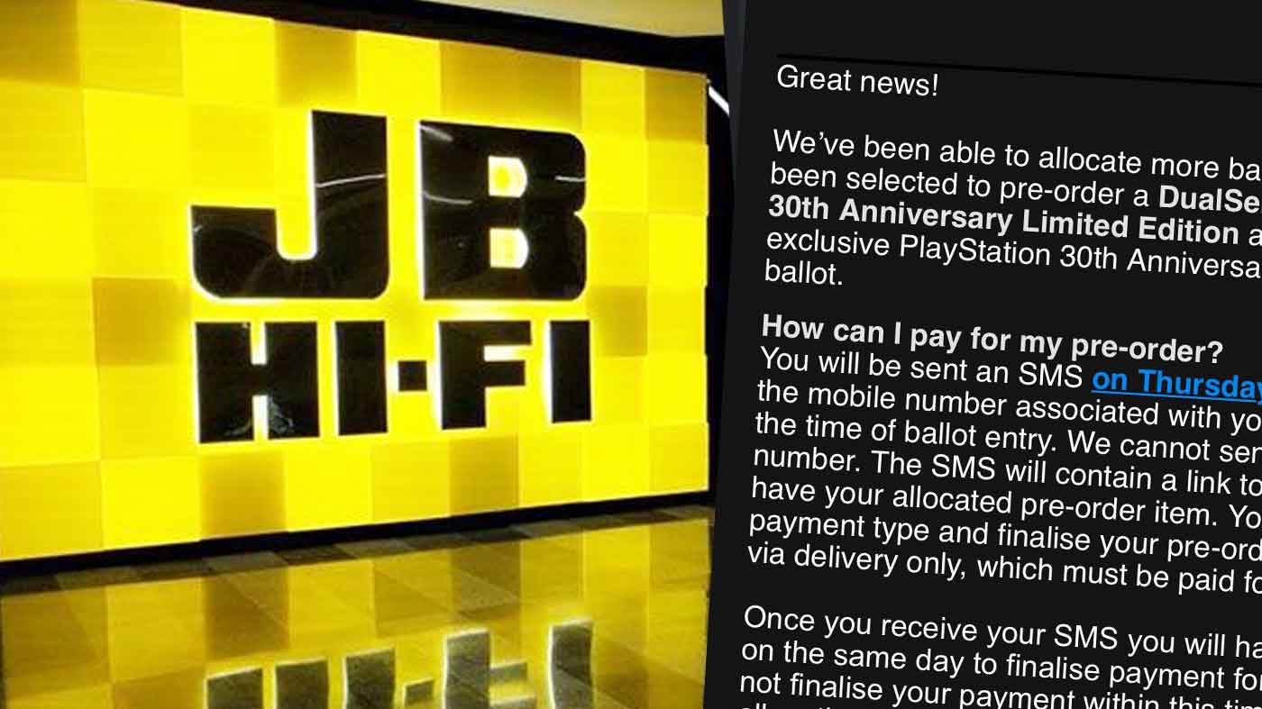 Encore plus d'e-mails de JB Hi-Fi PlayStation pour le 30e scrutin ont été envoyés