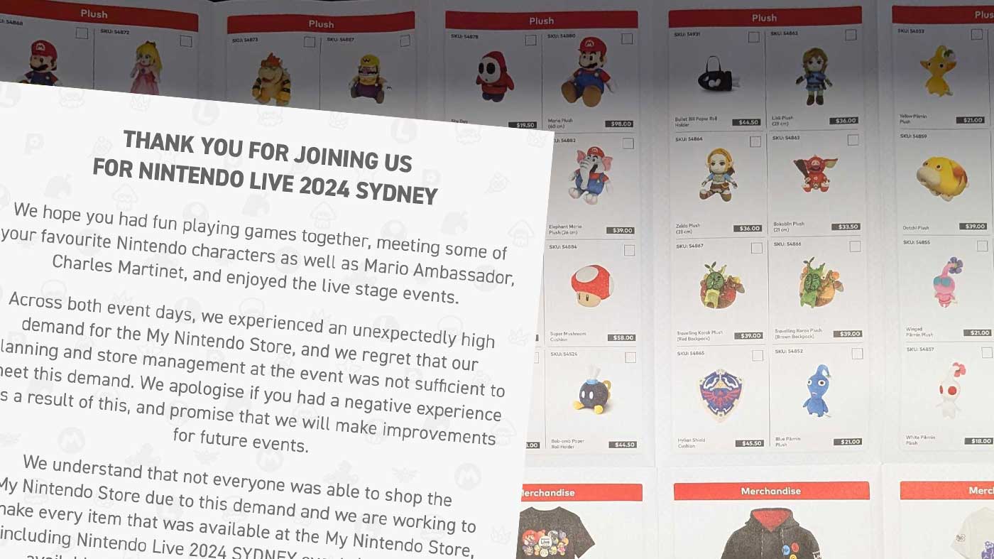 Les participants au Nintendo Live Sydney peuvent désormais acheter les produits en ligne, alors vérifiez vos e-mails