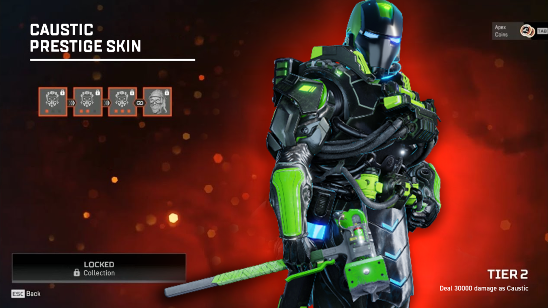 Caustic est le prochain skin Prestige d'Apex Legends