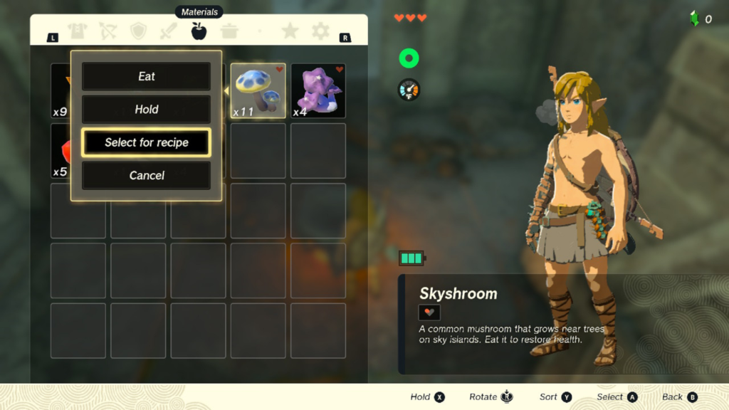 Comment cuisiner dans Zelda Tears of the Kingdom